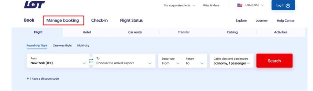 Change the Flight Date on LOT Polish Airlines