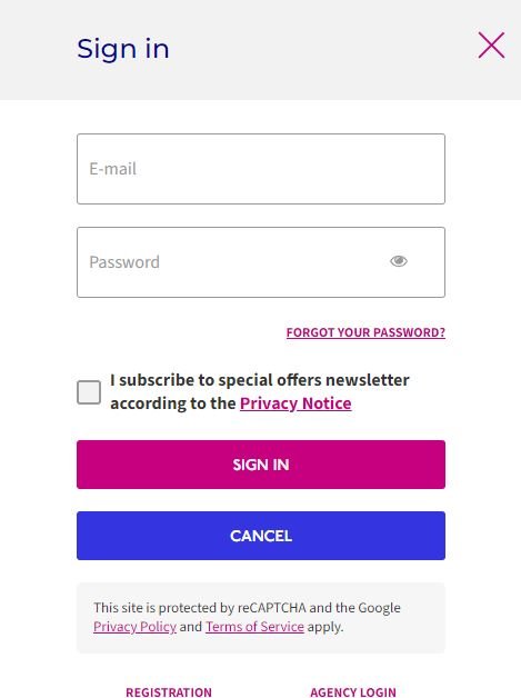 Log in to your Wizz Air Account